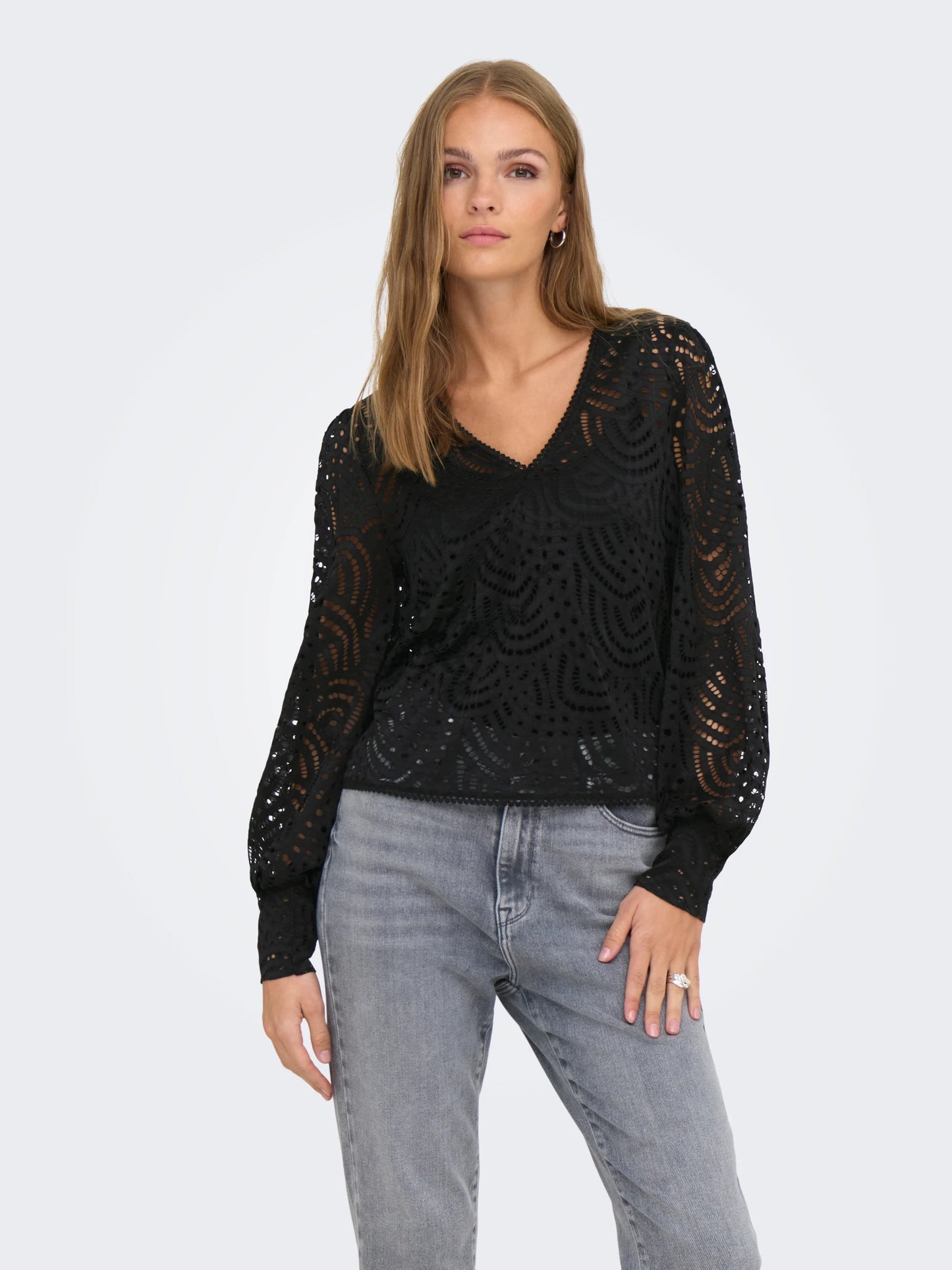 JDYJESSIE L/S LACE TOP