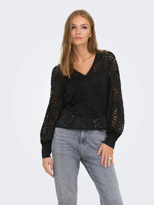 JDYJESSIE L/S LACE TOP