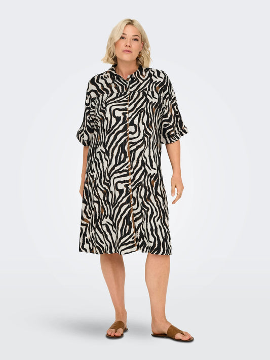 CARBERTE LIFE 2/4 BLK SHIRT DRESS