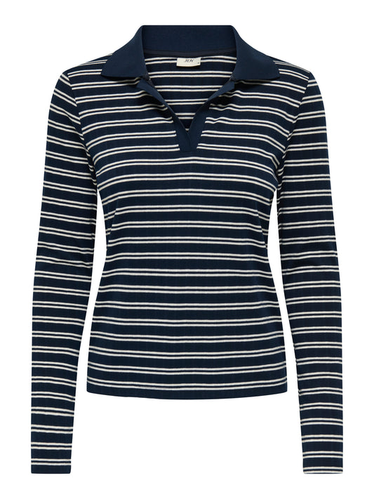 JDYHELGA L/S RIB POLO SHIRT