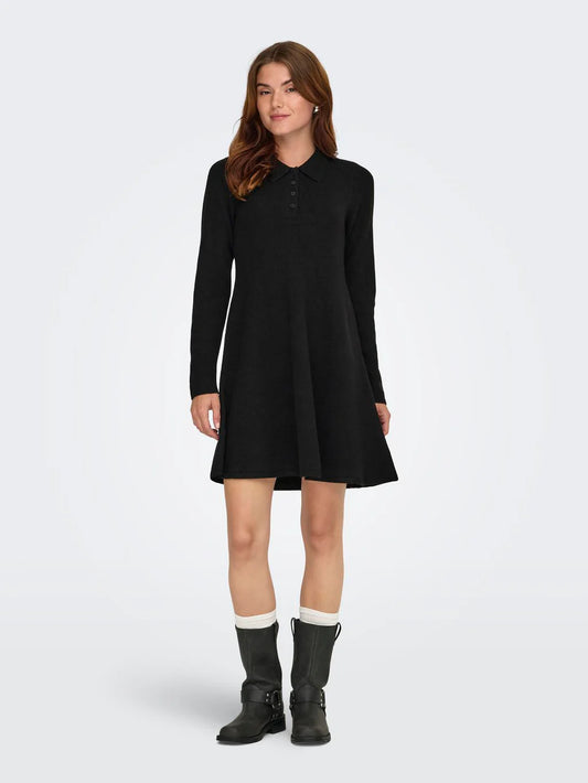JDYROSEMARY LIFE L/S COLLAR DRESS KNT
