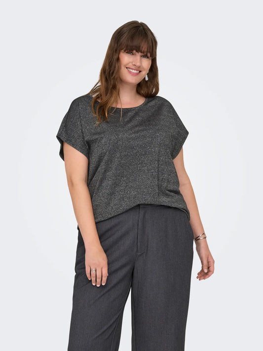 CARMOSTER GLITTER S/S TOP