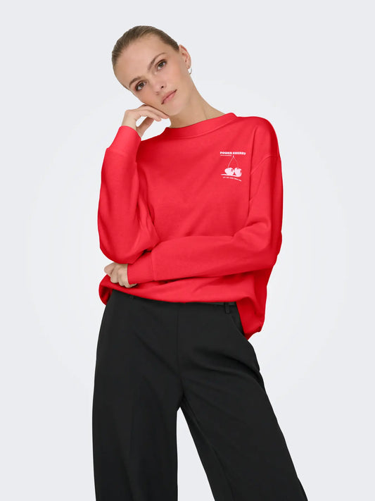 JDYNANNA LIFE L/S TEXT SWEAT