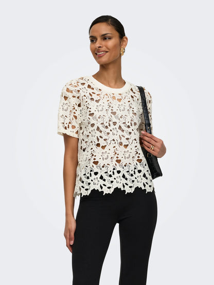 JDYVANYA S/S LACE TOP