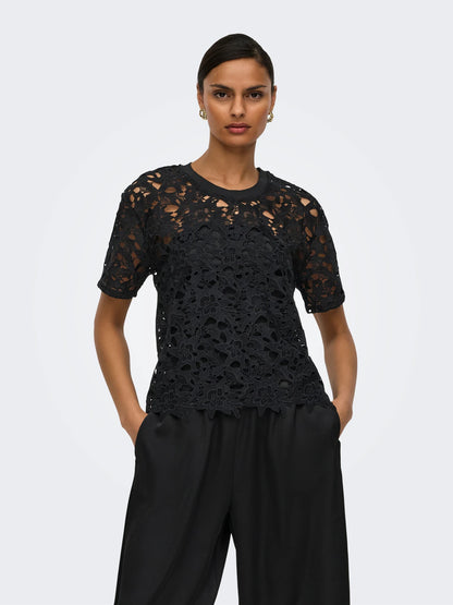 JDYVANYA S/S LACE TOP