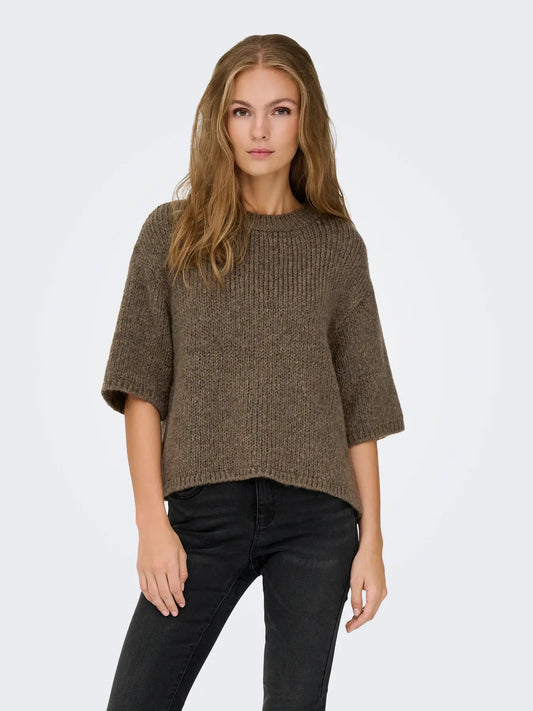 JDYLINEA S/S PULLOVER O-NECK KNT