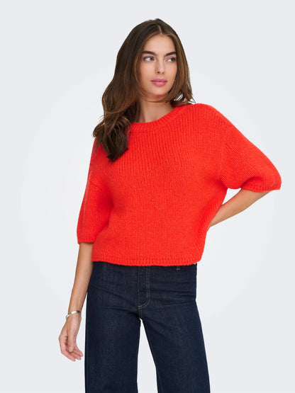 JDYLINEA S/S PULLOVER O-NECK KNT