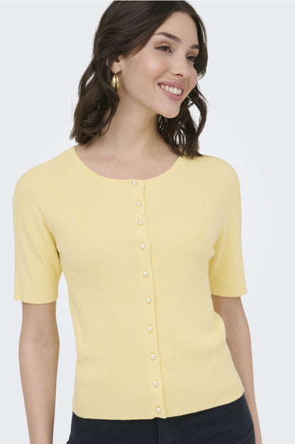 JDYGABY 2/4 O-NECK PEARL CARDIGAN KNT