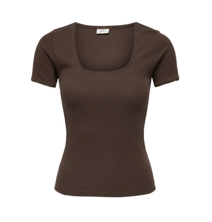 JDYLUCKY S/S O NECK DETAIL TOP