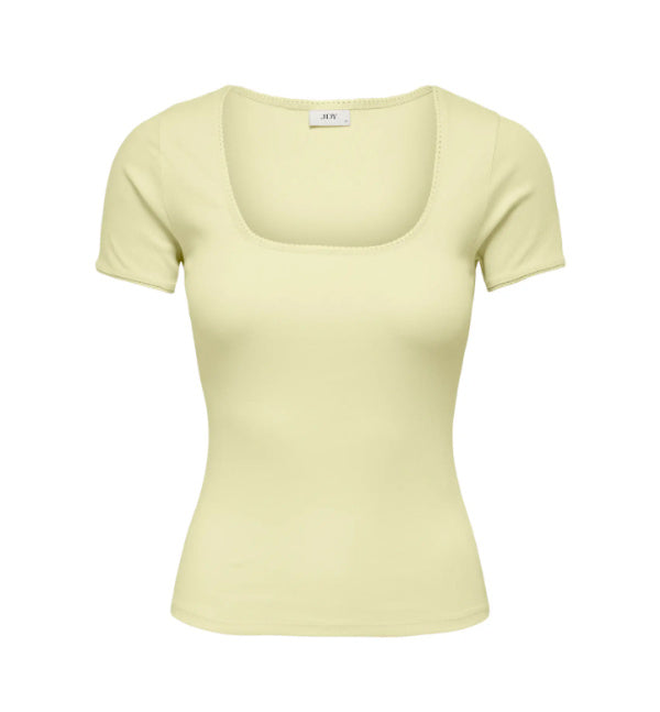 JDYLUCKY S/S O NECK DETAIL TOP