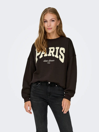 JDYMESA L/S O-NECK EMB SWEAT