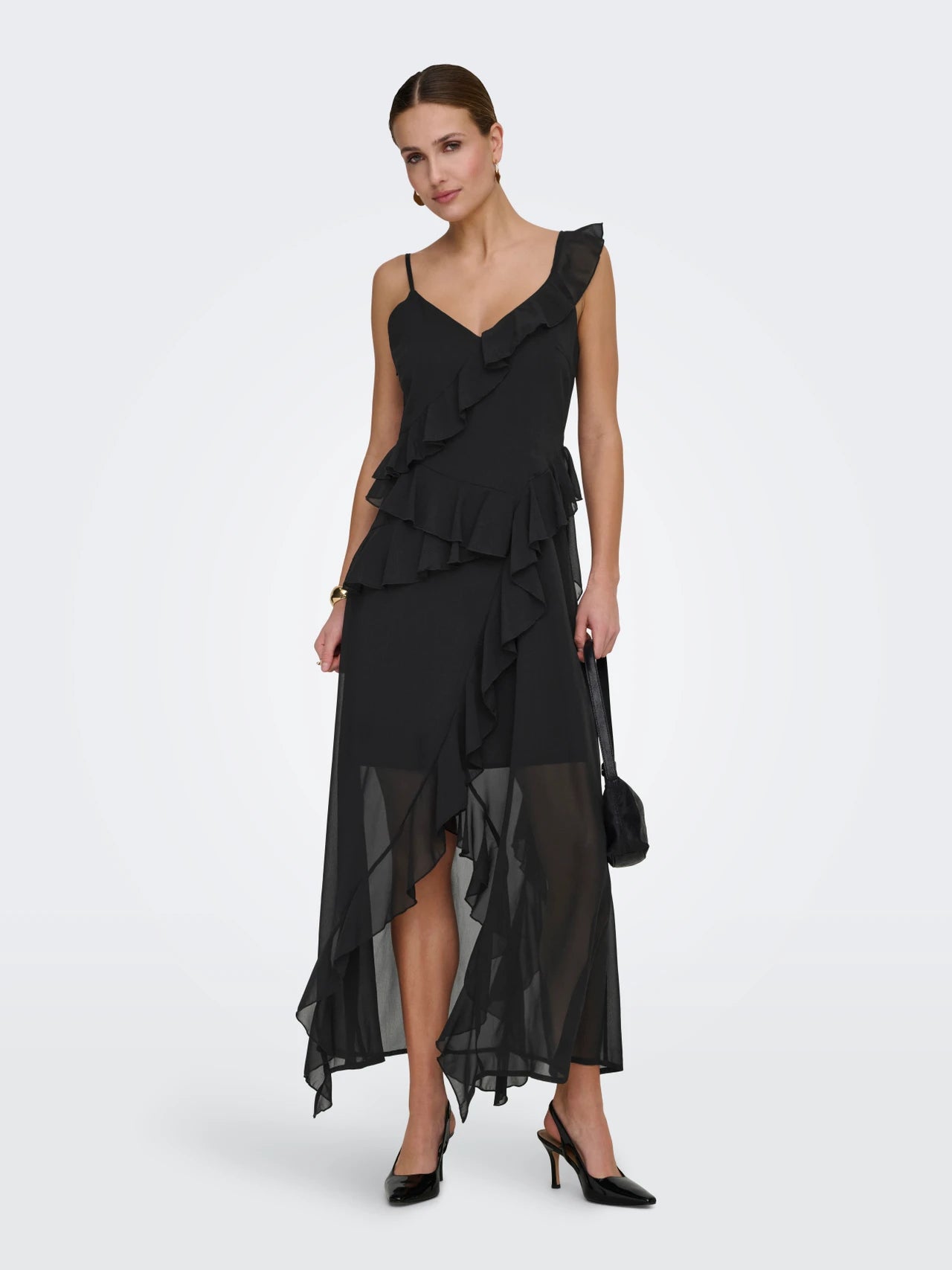 JDYELVIRA S/L MAXI FRILL DRESS