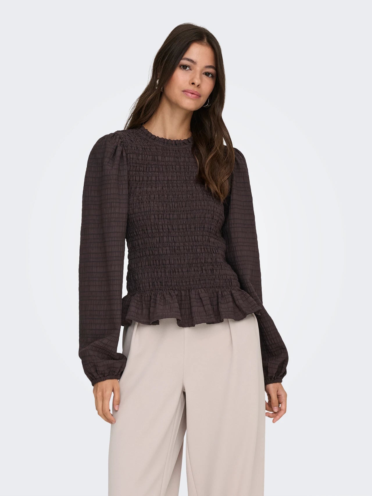 JDYAMY L/S SMOCK TOP