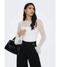JDYLALA L/S HIGH NECK LACE TOP