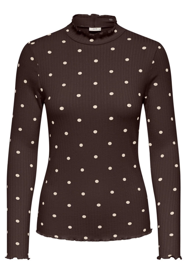 JDYFRANSISKA LIFE L/S HI-NCK AOP TOP