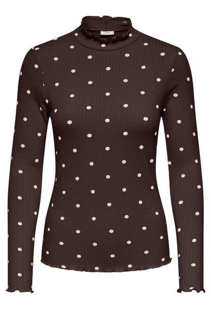 JDYFRANSISKA LIFE L/S HI-NCK AOP TOP