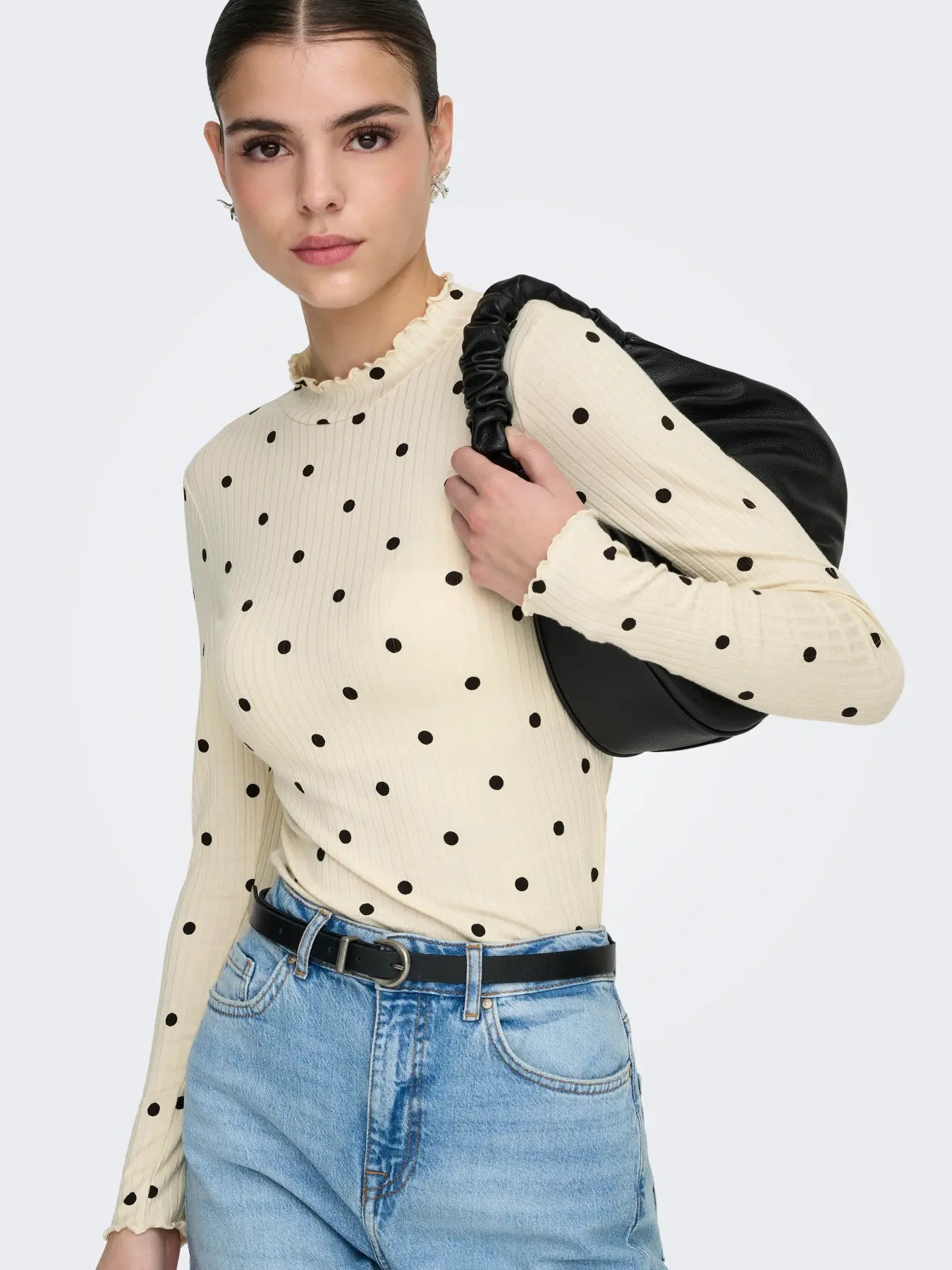 JDYFRANSISKA LIFE L/S HI-NCK AOP TOP