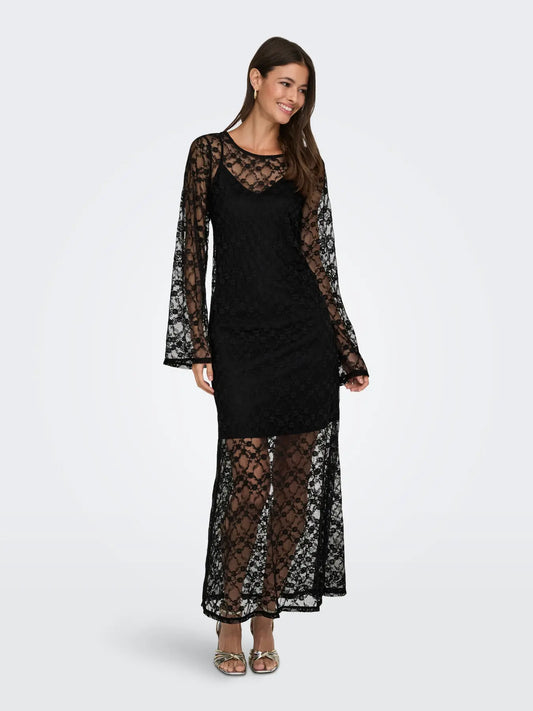 JDYSILVIA L/S LACE MAXI DRESS