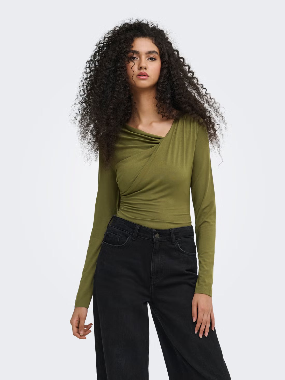 JDYIRENA L/S WATERFALL TOP