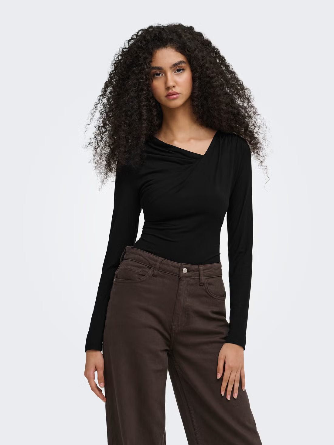 JDYIRENA L/S WATERFALL TOP