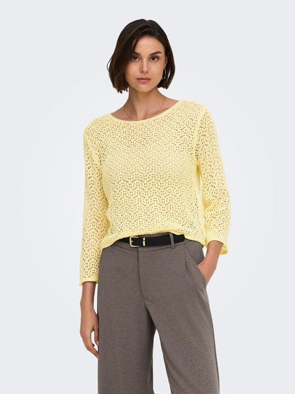 JDYMIKA 3/4 BOAT NECK PULLOVER KNT