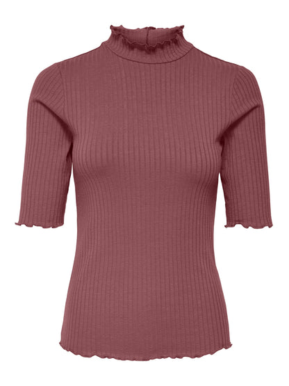 JDYFRANSISKA 2/4 HI-NCK TOP