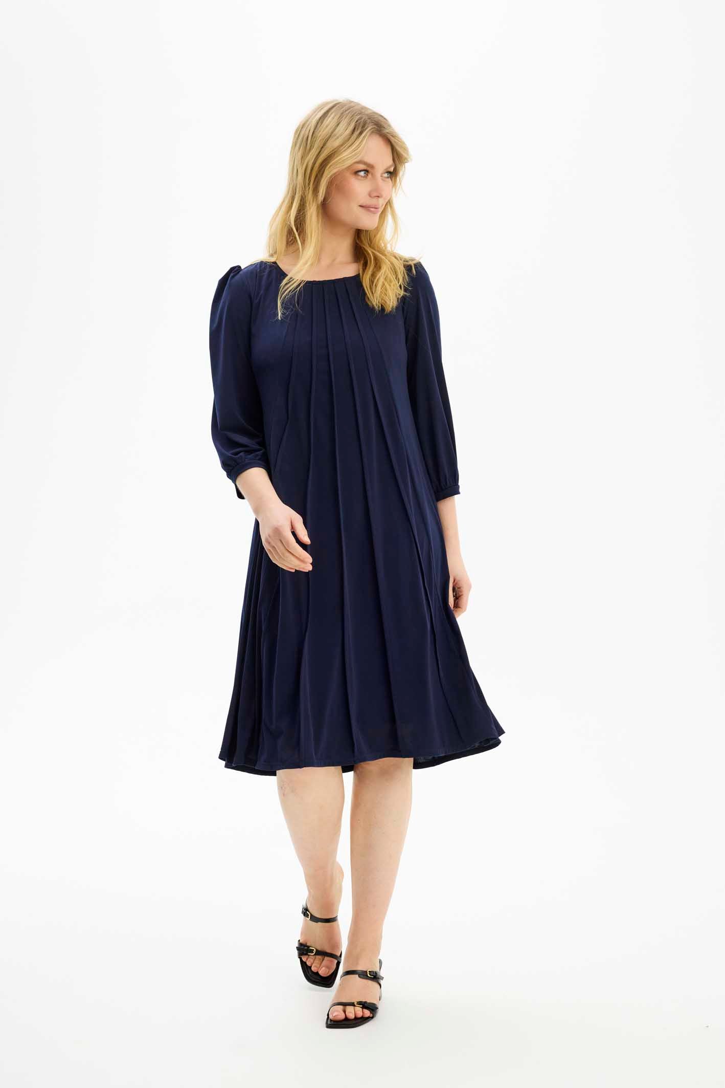 Lucette dress 3/4 sleeves plain