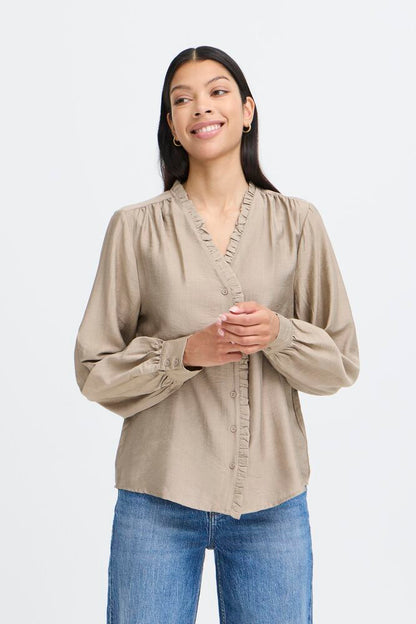 BYXIKAIA FRILL SHIRT