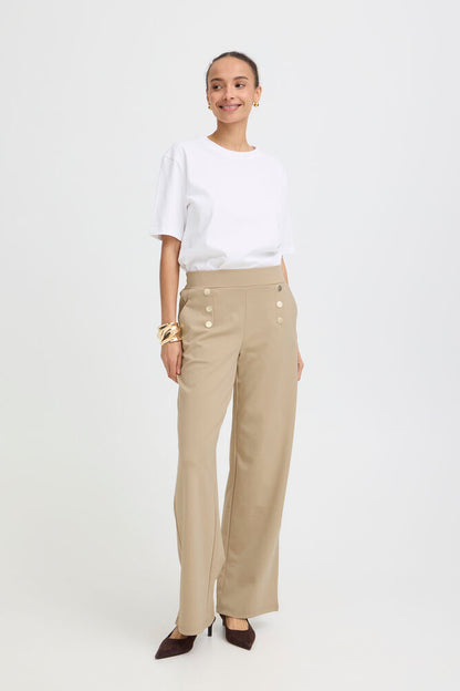 BYRIZETTA WIDE BUTTON PANTS