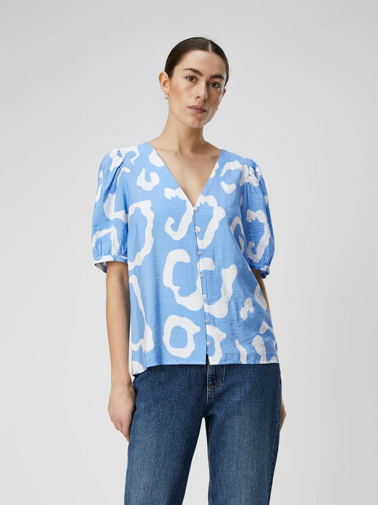 OBJJACIRA S/S V-NECK TOP