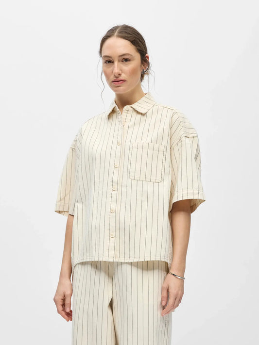 OBJCALLY 2/4 LO DENIM SHIRT