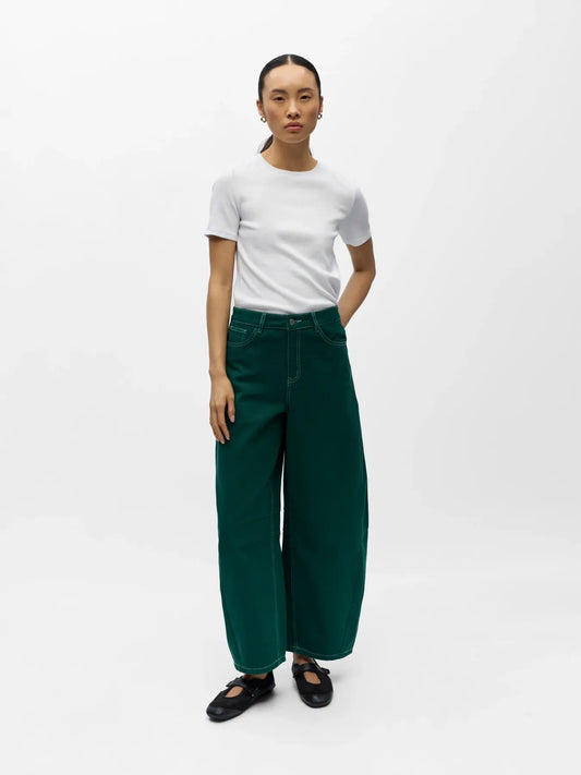 OBJMIO ANDREA MW CROPPED TWILL JEANS