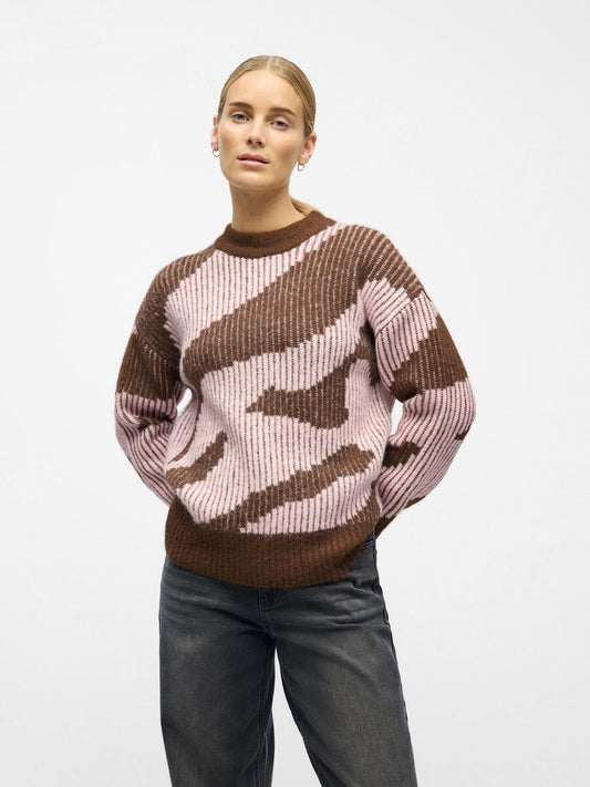 OBJLEYLO L/S OZ KNIT PULLOVER AW FAIR