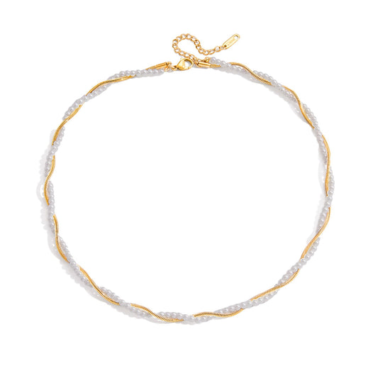 VIOLET HALSKÆDE - FORGYLDT