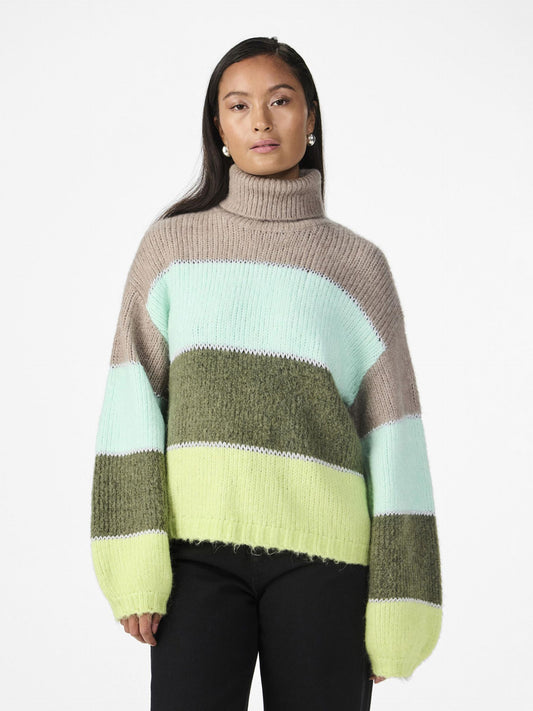 YASLICO LS ROLL NECK KNIT PULLOVER