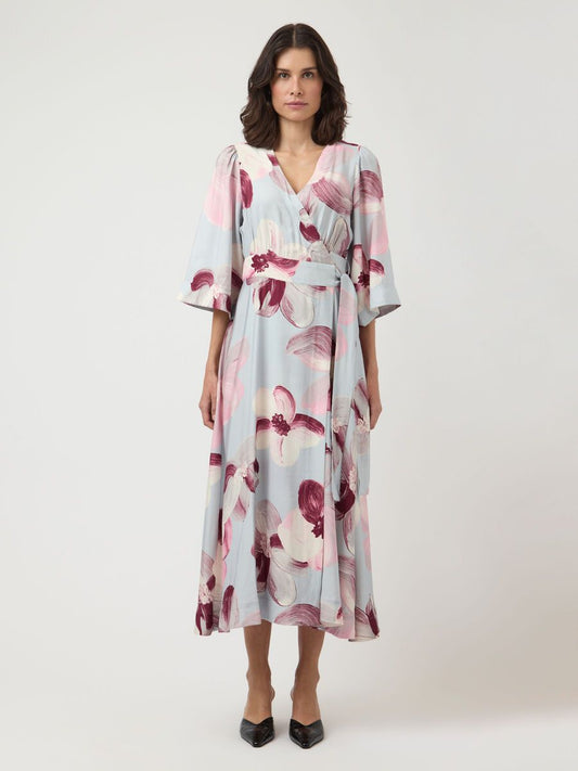 YASMARGA 3/4 WRAP LONG DRESS