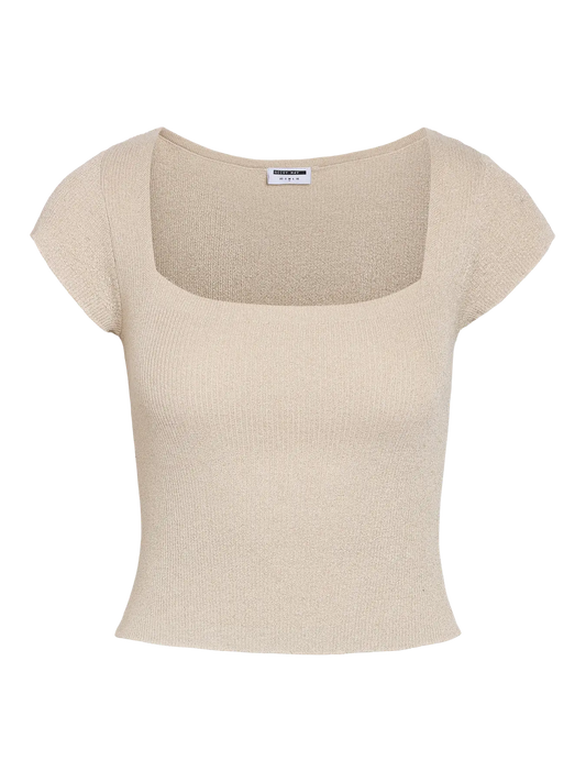NMLURA C/S LUREX KNIT TOP