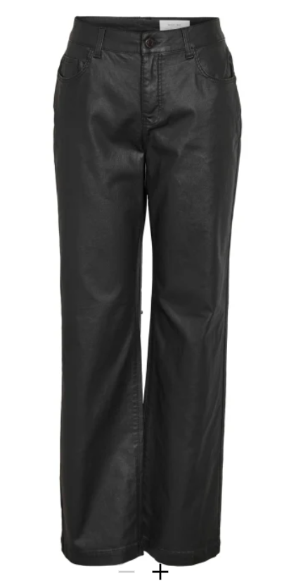 NMYOLANDA NW WIDE LEG COATED DENIM