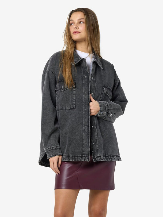 NMPEYTON QUILTED DENIM OVERSHIRT