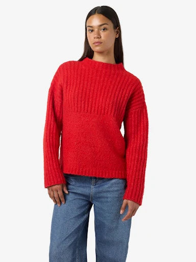 NMNYLA L/S LOOSE HIGH NECK KNIT