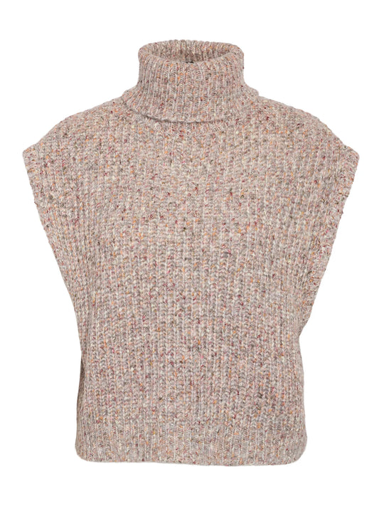 NMMARL S/L ROLL NECK KNIT VEST