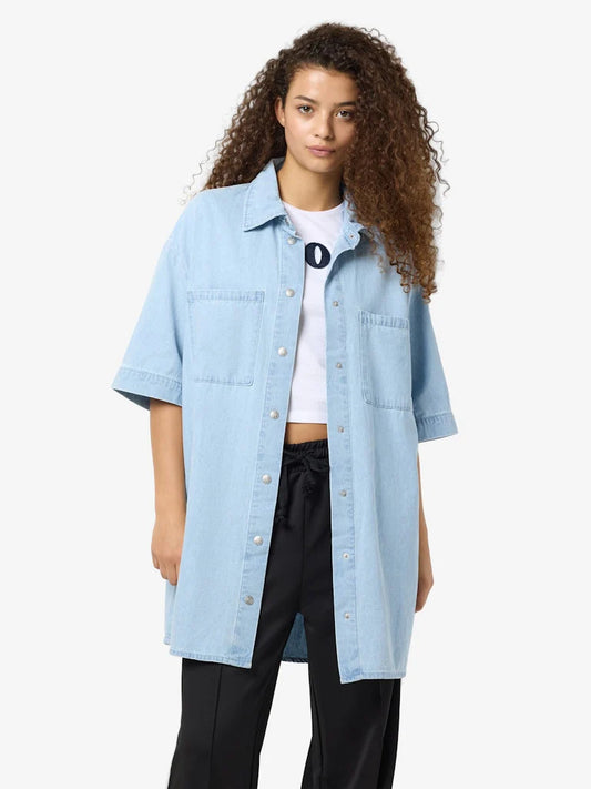 NMOREGON S/S DENIM ACID SHIRT DRESS