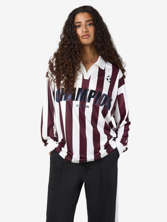 NMBUFFY L/S POLO SPORTY SHIRT