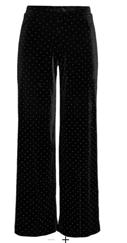 NMCAINS N/W WIDE VELVET STONES PANT