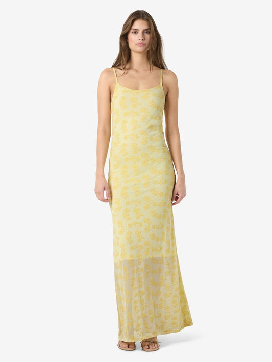 NMLOUISE MESH FLOCK LONG DRESS