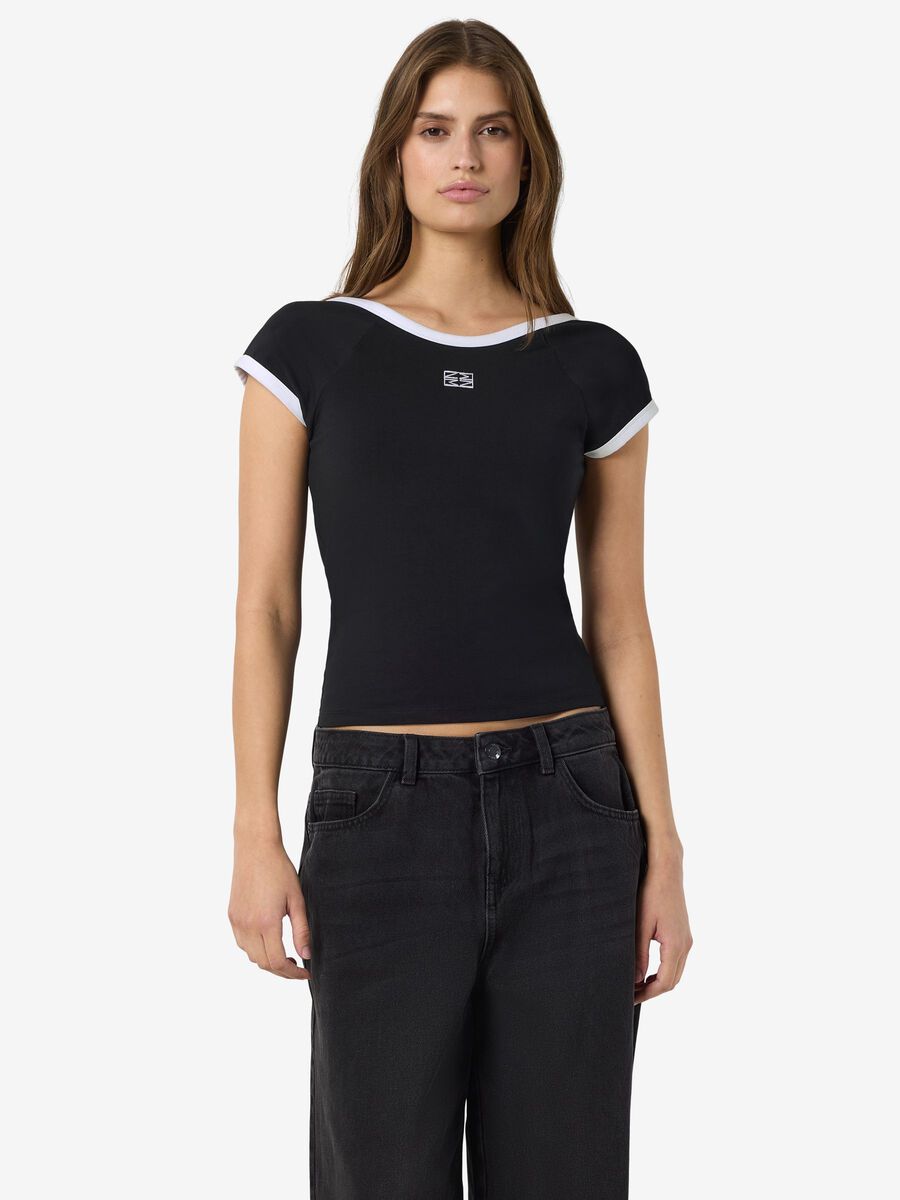 NMTWIN S/S O-NECK CONTRAST TEE