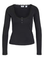 NMMAYA L/S LACE HENLEY TOP