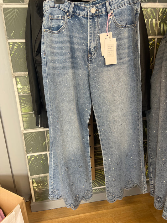 Jeans med glitter