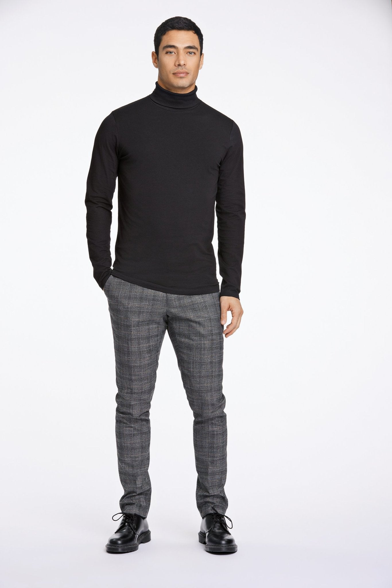Roll neck tee L/S