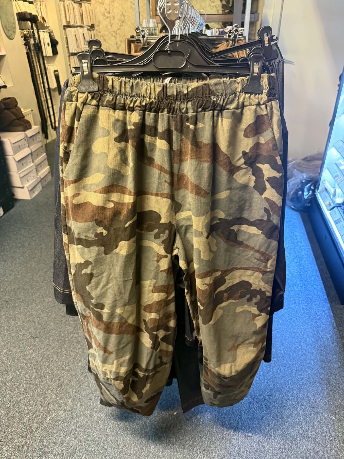 Camoflage fløjls buks